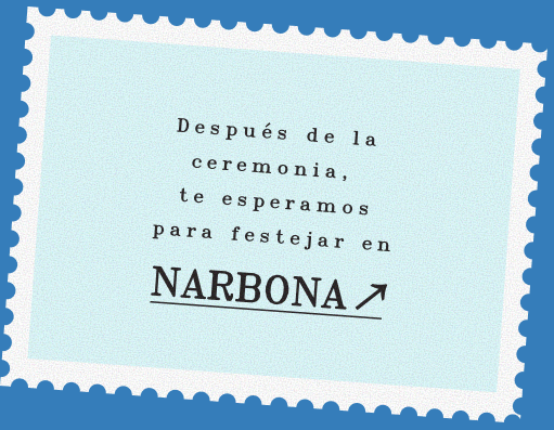 Después de la ceremonia, te esperamos para festejar en Narbona